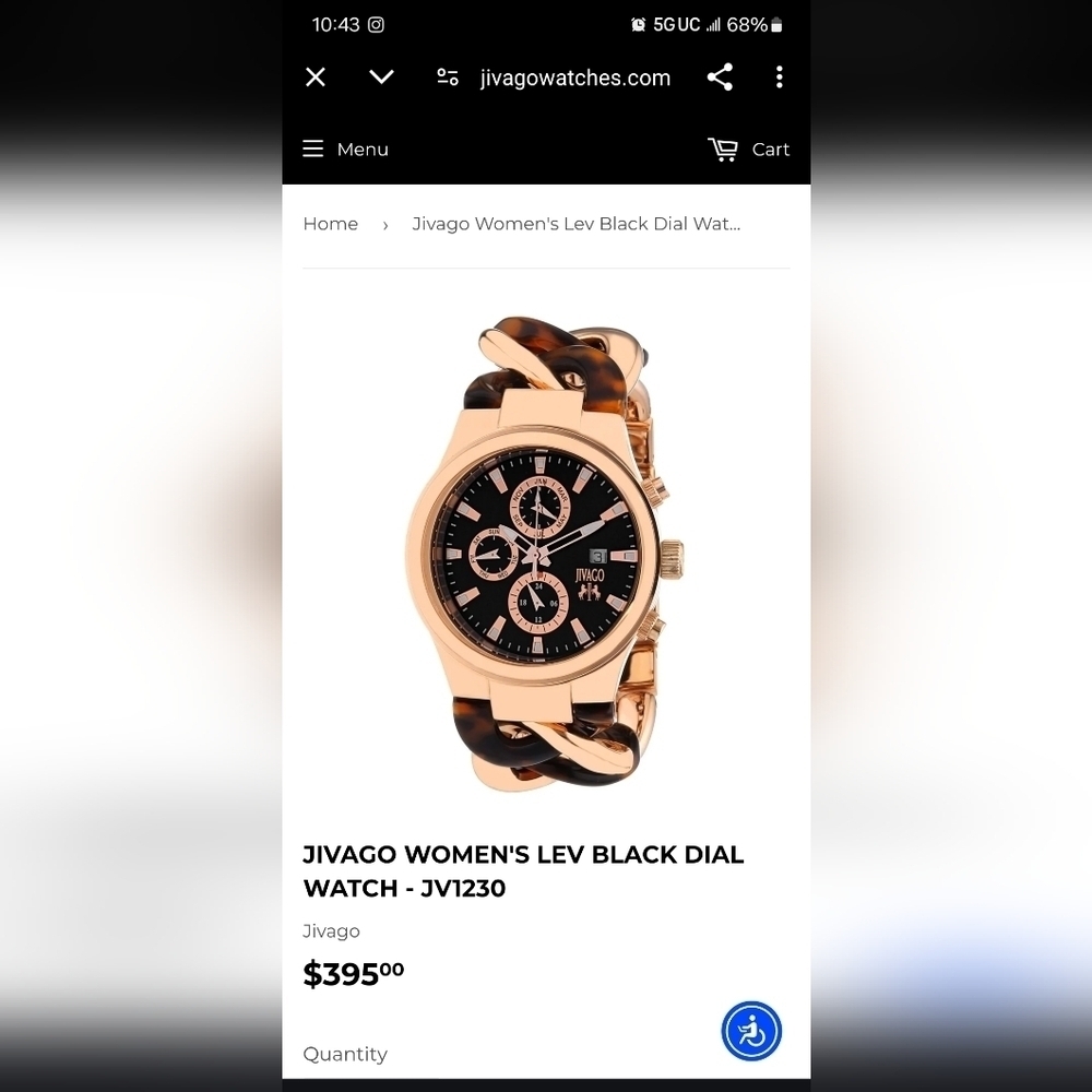 JIVAGO JV1230 LEV BLACK DIAL